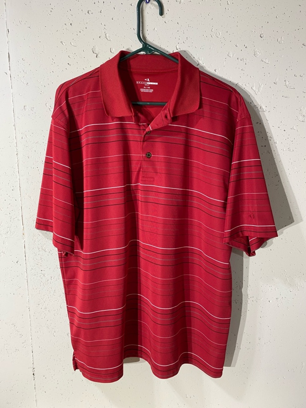 Golf Grand Slam XL Red Striped Polo Shirt